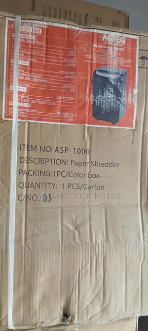 Aspeg Paper Shredder Asp 1000