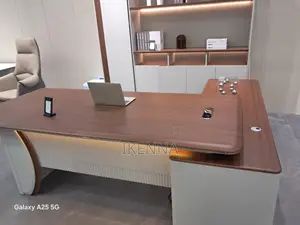 Executive Office Table and Bookshelf 2.4mtrs