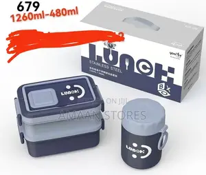 2-Layer Stainless Steel Insulated Lunch Box With Extra Cup