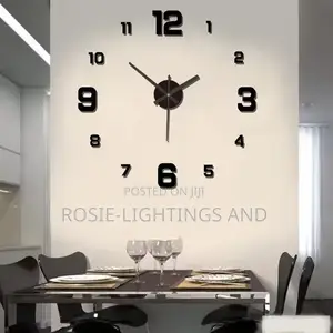 3d Acrylic Diy Numeric Wall Clock in Black