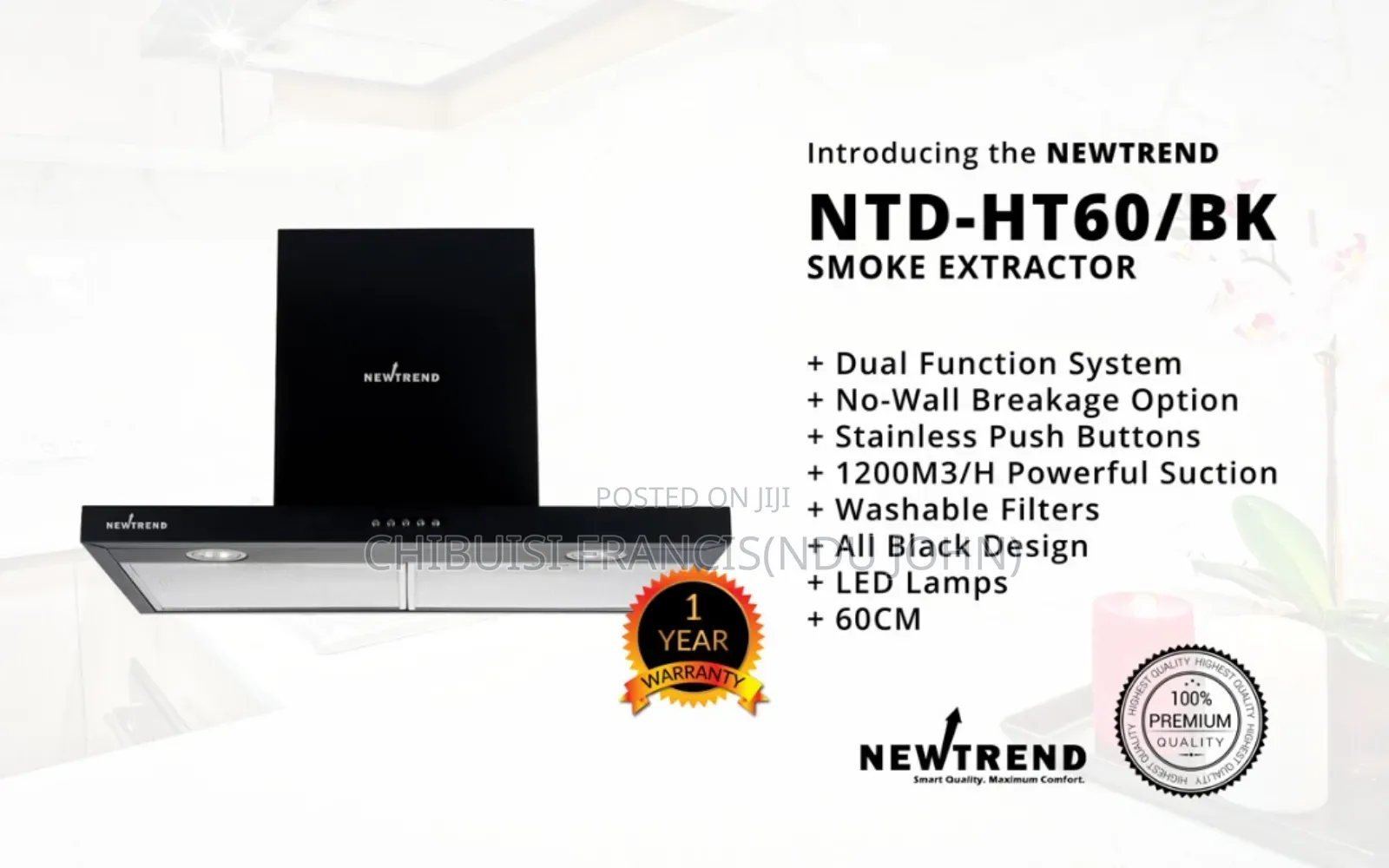 Kitchen Extractor( Smokes) Range Hood