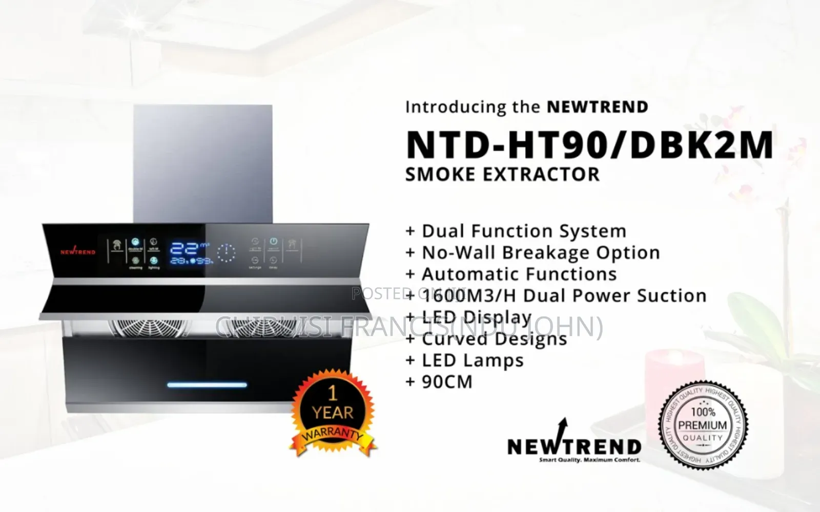 Kitchen Extractor( Smokes) Range Hood