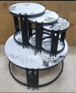 Round 4in1 Marble Center Table