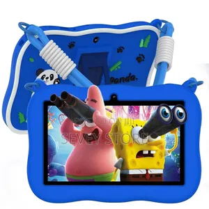 7 Inch Kids Tablet With Lanyard, Android 13 With 32gb Toddler Tablet