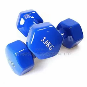) Vinyl Dumbell 3kg Pair(3kg X 2 Dumbbells)
