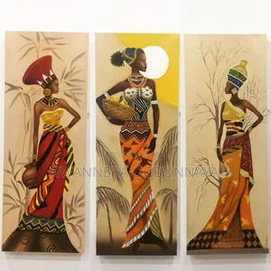 3-Piece Set African American Women Abstract Printings