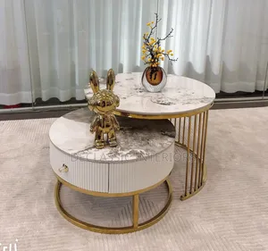 Golden Frame Centre Table With Drawer