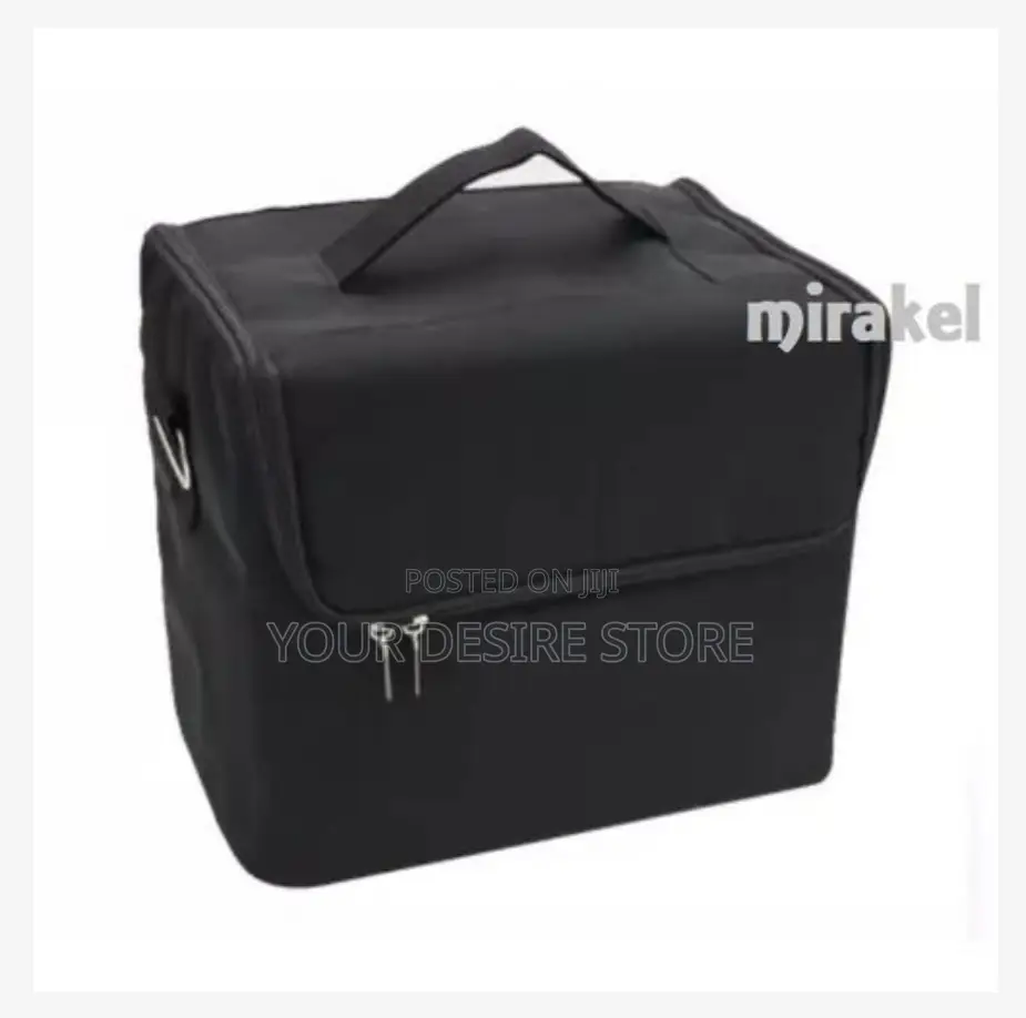 Makeup Box for Professionals and Personal Use- Black