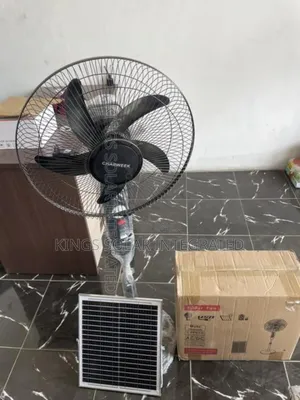 Solar Rechargeable Fan With Solar Panel and Led Bulb