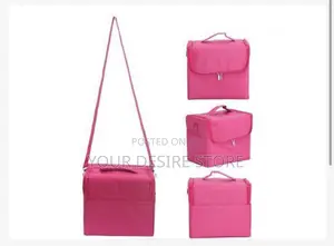 Professional Textile Vanity Make Up Box + Random Free Gift