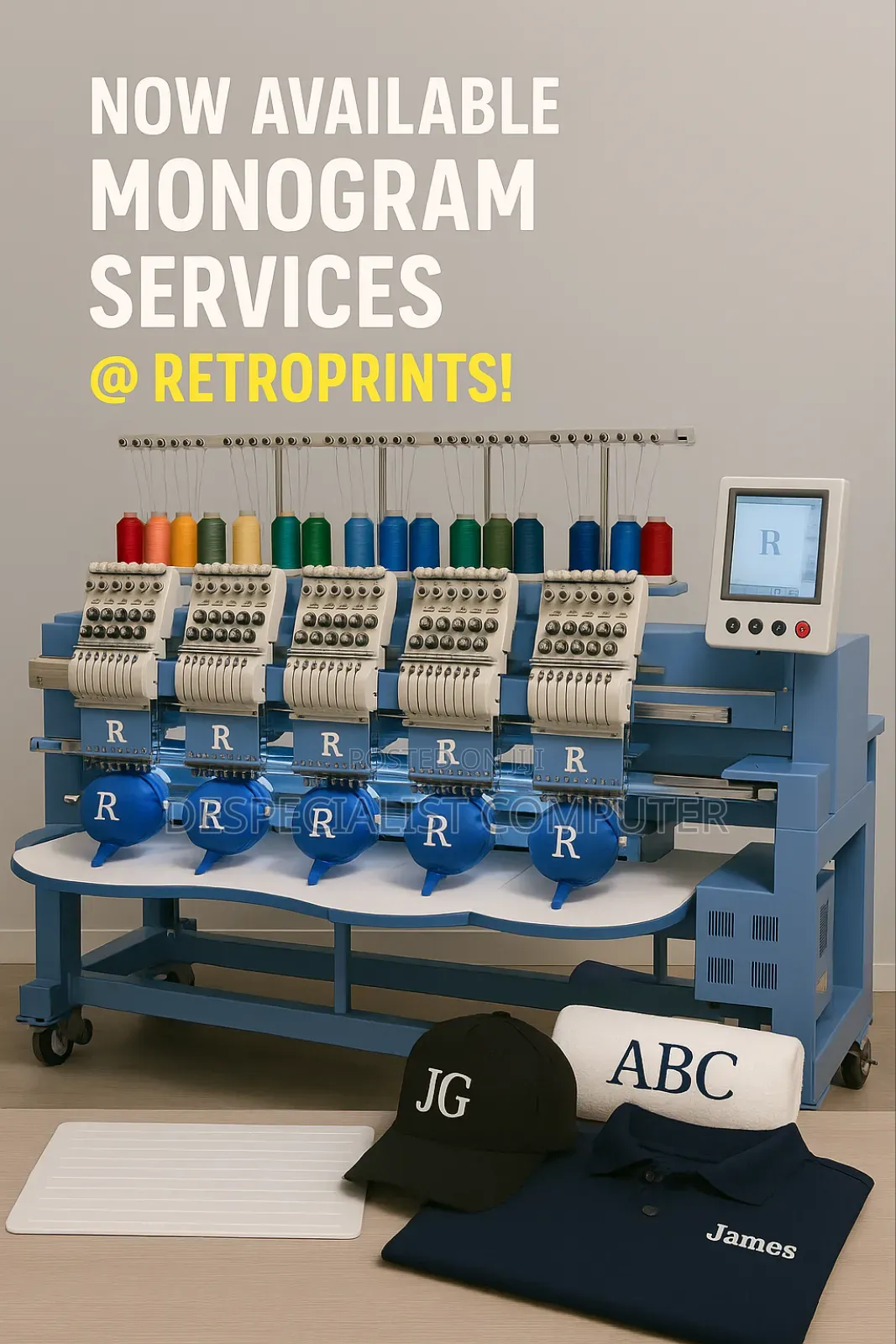 Monogram , Large Format Printing UV DTF