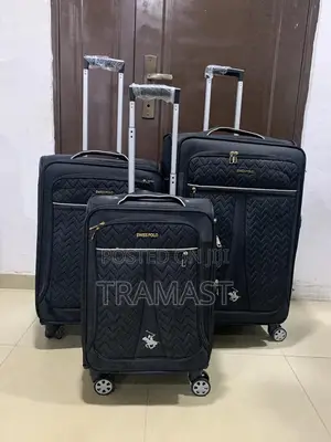 Swiss Polo 3-piece Luggage Set – Elegant Black Edition