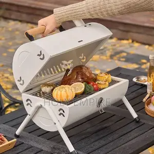 Large Barbecue Area Powder Coated Portable Charcoal Smoker BBQ Grill