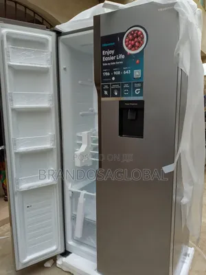 Hisense Side by Side Fridge 67ws 526l,Silver