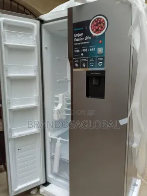 Hisense 516l Side by Side Refrigerator With Water Dispenser - Silver