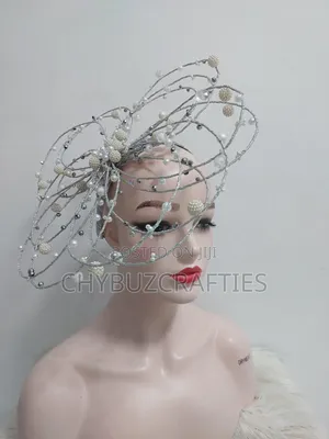 Silver Wire Beaded Facinator