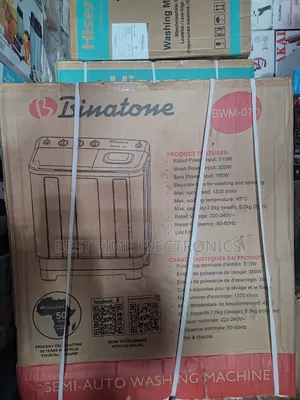 Binatone 7kg Semi Auto Dual Tub Washing Machine