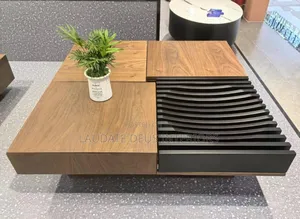 Exquisite Contemporary Wooden Top Center Table