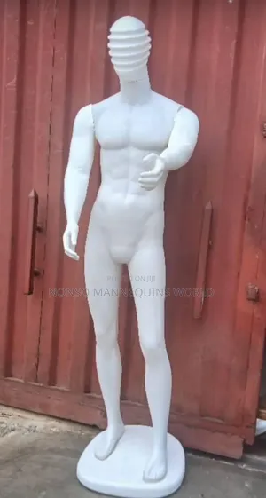 Plastic White Spide Face Huge Male Mannequin