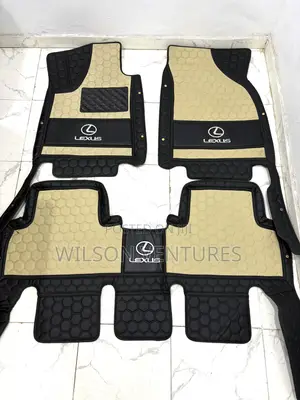 Milk And Black Lexus Rx330/350 Logo Leather Mat