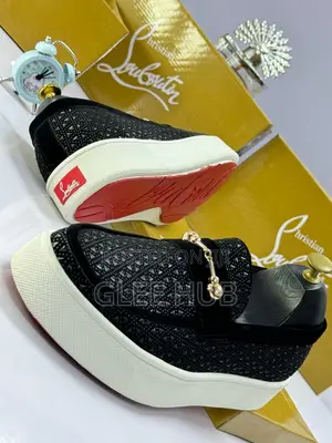 Stone-Embellished Black Loafers