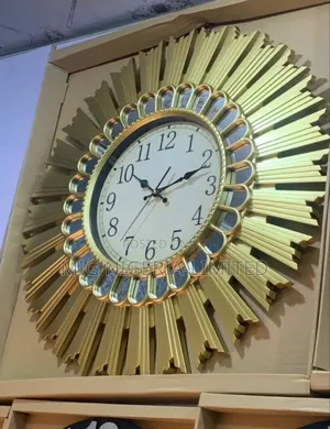 Large Gold Design Wall Clock