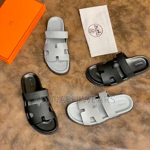 Hemre Double Belt Calfskin Slipers 40-46