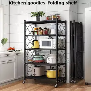 5 Tiers Foldable Metal Kitchen Storage Rack