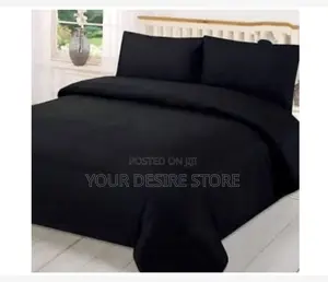 Black Duvet + Bedsheet With 4pillowcases