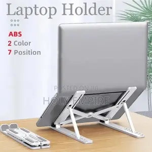 Adjustable Aluminum Laptop Stand - 6-level Height, Foldable Portable