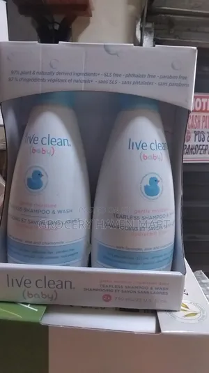 Live Clean Baby Tearless Shampoo And Wash  750ml