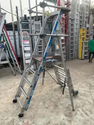 Double Side Heavy Duty Aluminum Platform Trestle Ladder
