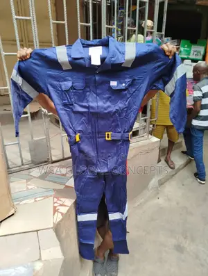 Blue Imported Reflective Coverall Jumpsuit