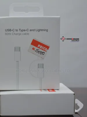 Usb C to Type C and Lightning Cable
