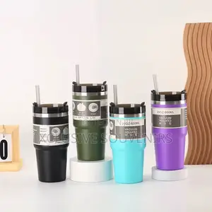 600ml Stainless Steel Vacuum Insulated Tumbler With Straw And Lid