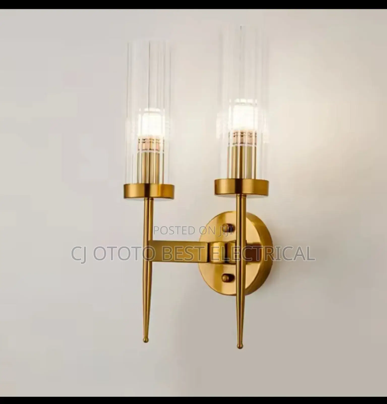 Crystal Glass Double Wall Light