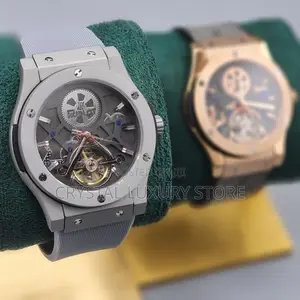 Hublot Quality Men Automatic Engine Rubber Strap Wristwatch