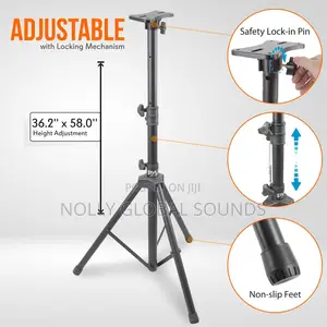 Tripod Speaker Stand Adjustable Holder Mount, Durable 4 Large Speaker