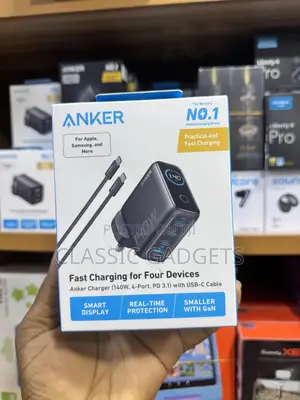 Anker Laptop Charger (140w, 4-port, Pd 3.1) With Usb-c Cable