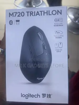 Logitech M720 Mouse, Wireless Black, Triathlon,