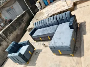 Quality Velvet L Shape Sofas and a Single Seater