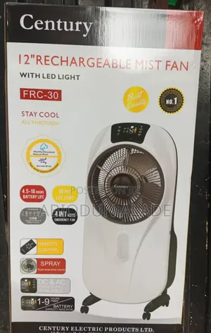 Century Solar Rechargeable Mist Fan