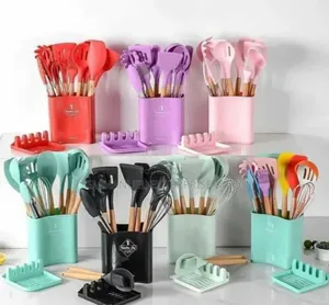 12pcs Silicon Non-Stick Cooking Spoon Set