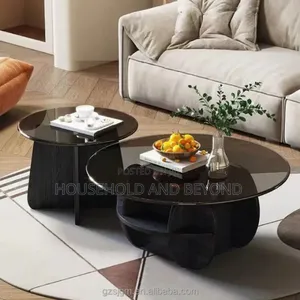 Quality Nordic Glass Twin Center Table
