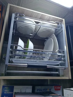 Luxury Pull-Down Kitchen Plates Rack