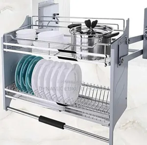 Luxury Pull-Down Kitchen Plates Rack