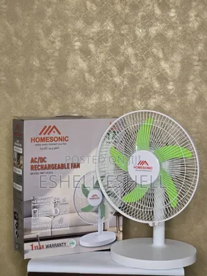 Homesonic 12" Ac/Dc Rechargeable Table Top Fan