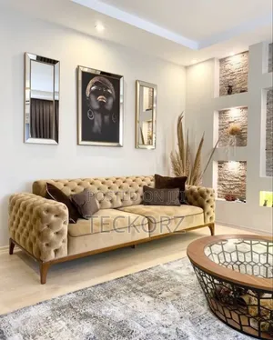 Upholstered Tufted 3 Seater Sofa
