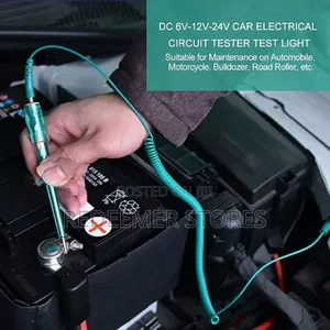 Electric Circuit Test Pen With Coil Cable Test Light Bulb(Green)