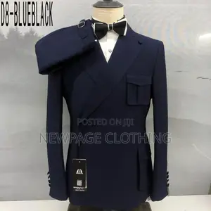 Modern Blue Slim Cut Wedding Party Suit